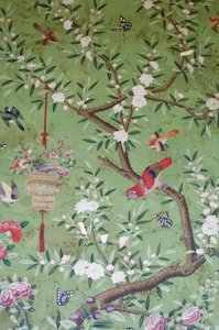 Detail of the wallpaper in the Wellington Room by Unbekannt Unbekannt